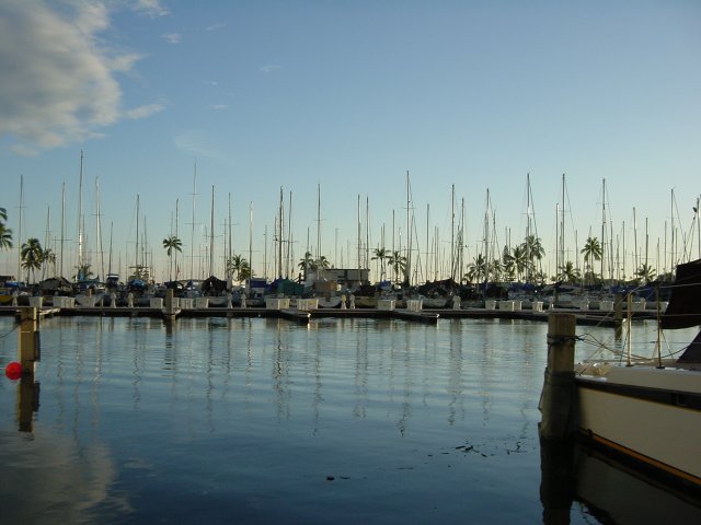 Still water in the harbour