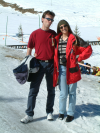 Steph et Coco au bas des pistes