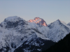 Coucher de soleil sur la montagne