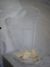 Harpe sculptee dans la glace