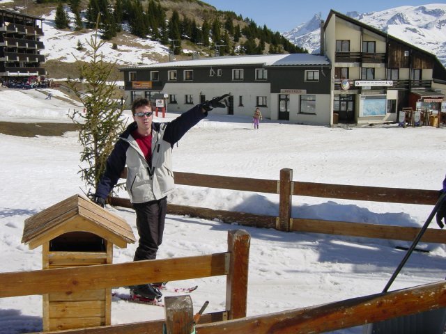 Pticul pointe vers le haut de la piste