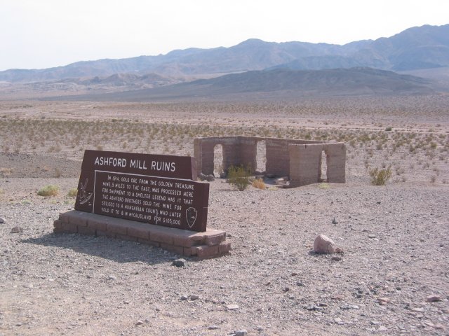 Ashfor mill ruins, labelled as historical ruins