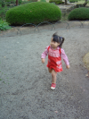 Small girl running towards me
