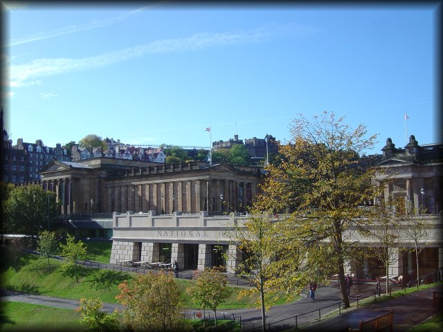 National Galleries of Scotland next to Princes Street Gardens