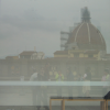 Reflections in a window at the terrace of Galeria degli Uffizi: me, people, il Duomo, Firenze