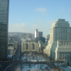 Mont Royal in the background, snow and sun