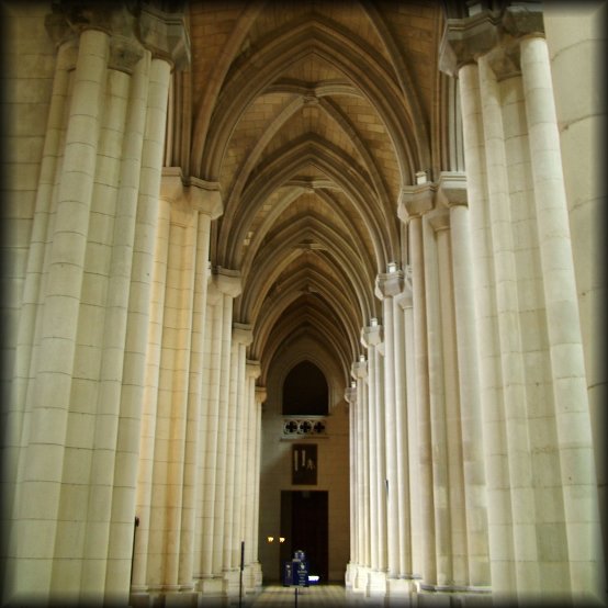 Perspective inside the Cathedral La Almudena