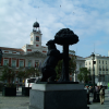 Statue of the bear and tree (Madrid's emblem) on Puerta del Sol.