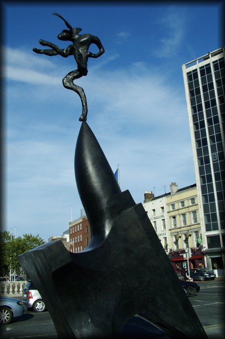 This sculpture in Dublin makes me think of a satyr.