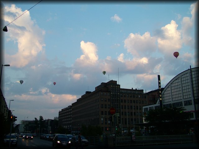 Balloons over Helsinki. We spotted them every evening.