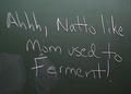 Blackboard-note about Natto