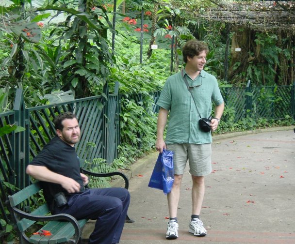 Daniel sitting on a bench, Ian