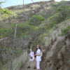 Christelle and Caroline in the trail
