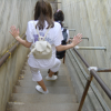 Caroline walking like a duck