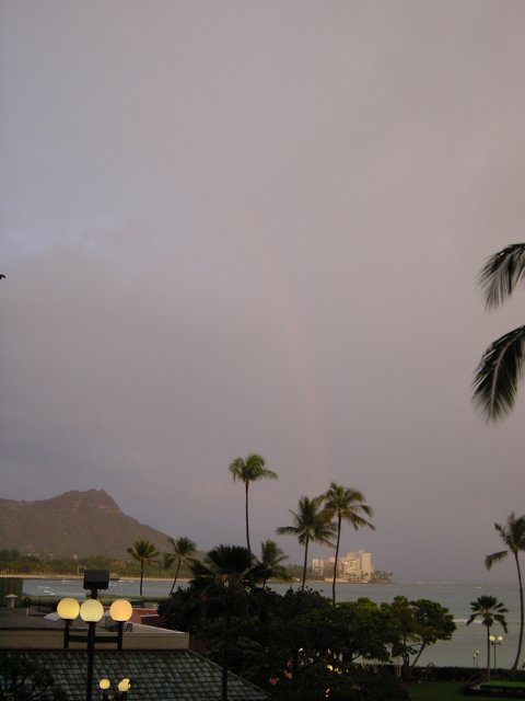 Rainbow on Waikiki Beach