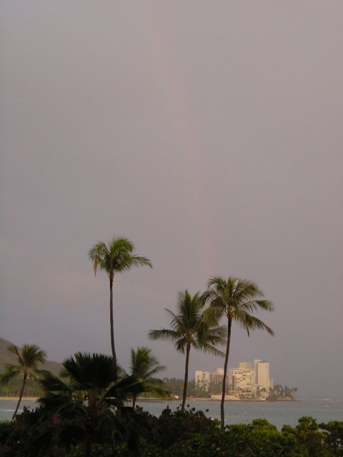 Rainbow on Waikiki Beach