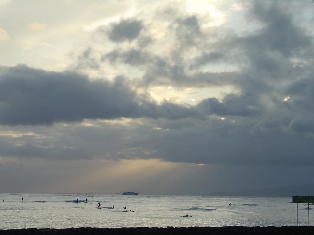 Waves and surfers
