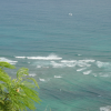 Waves and two sailing ships