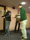 Team dance: Hugo, Max and Jose teaching them