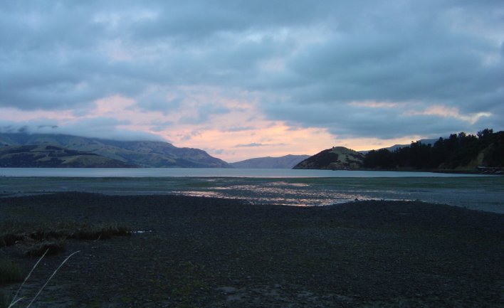 Sunset near Akaroa
