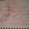 I made a sketch of NZ islands and kept track of our itinerary