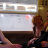in the train: Karen, Nicole and Hugo